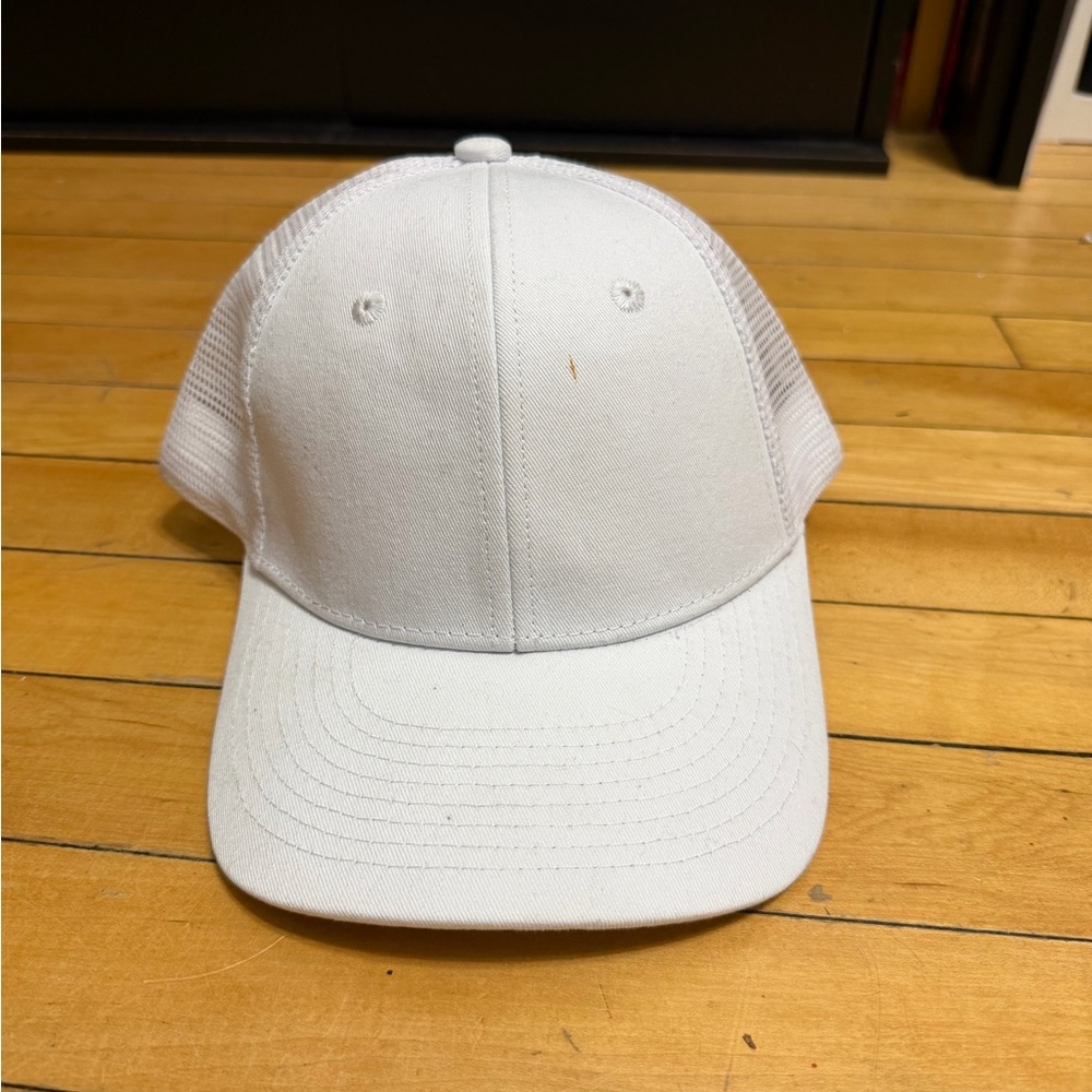 White Mesh Baseball Cap